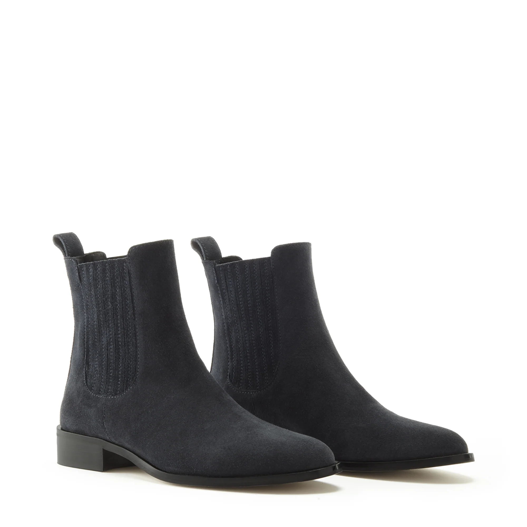 Isabel Bernard Vendôme Chey Blue Suede Chelsea Boots IB53000-10-36 - Image 6