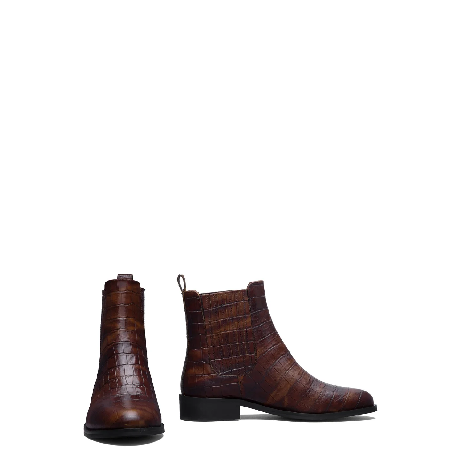 Isabel Bernard Vendôme Chey Croco Brown Calfskin Leather Chelsea Boots IB53012-230-36 - Image 6