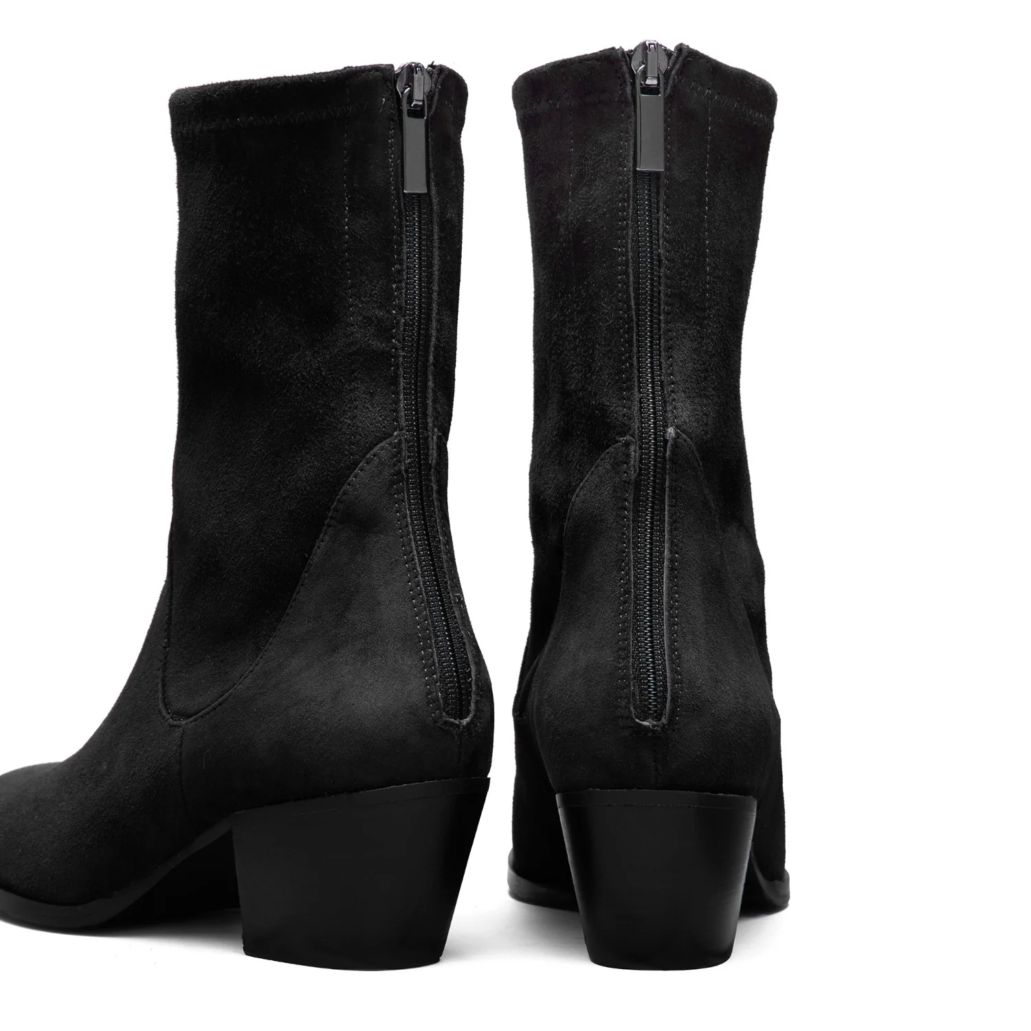 Isabel Bernard Vendôme Estelle Black Stretch Suede Boots IB53013-101-37 - Image 5