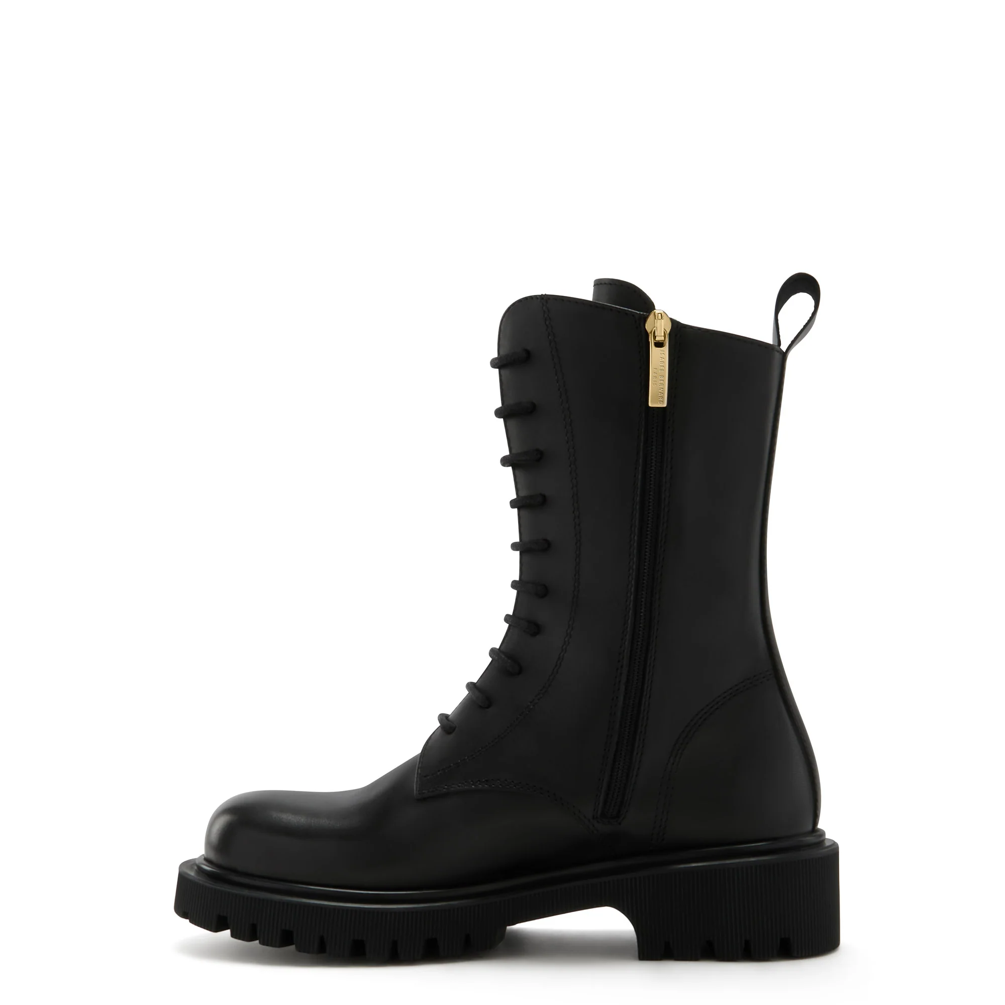 Isabel Bernard Vendôme Myrthe Black Calfskin Lace-up boots IB53008-01-36 - Image 5