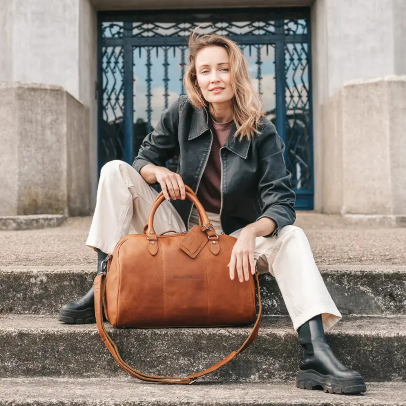 The Chesterfield Brand Liam Cognac Travel Bag C20.001331 - Image 6